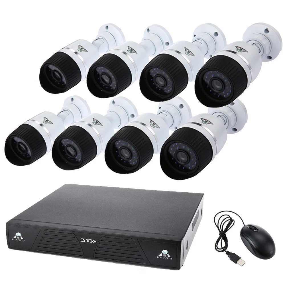 

COTIER N8BM / Kit 720P P2P IP Camera NVR Kit Security Monitoring System Suits