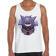 Лидер продаж Мода Эволюция Gengar Дизайн Для мужчин топы О-образным вырезом Повседневный жилет забавные прохладно Singlets