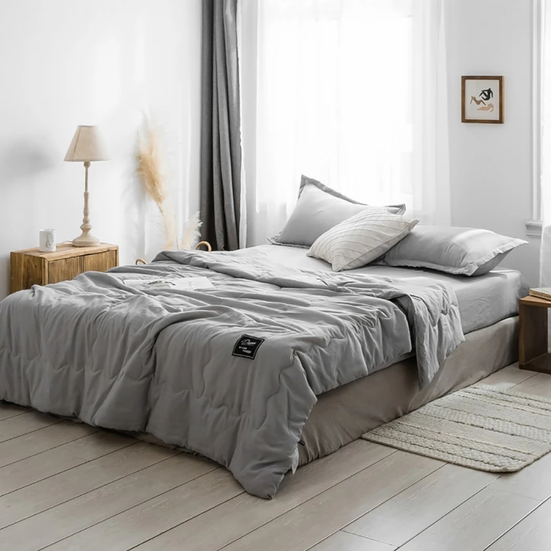 Летнее стеганое одеяло скандинавского цвета, охлаждающее одеяло, моющееся постельное белье, одеяло, одеяло, стираное хлопковое легкое тонкое одеяло