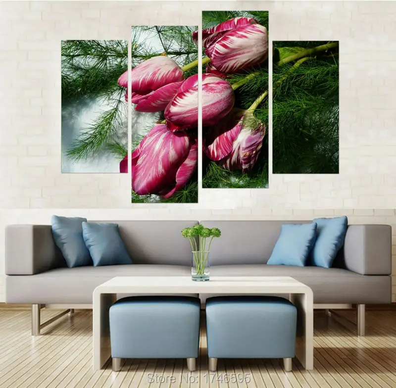 Tulips Colorful Flower Greenery-2