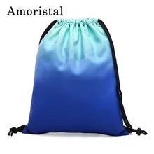 Women Canvas Drawstring Bags Fashion Pocket Lightweight Sports Fitness Bucket Bags Men Folding Backpack Leisure Recycle Bag B226