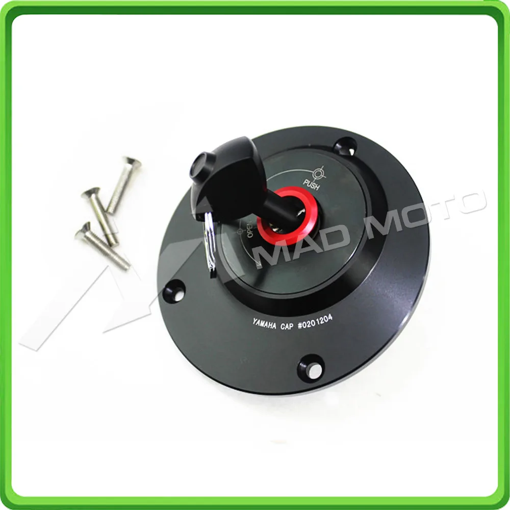MAD MOTO CNC  Fule CapGas Tank Caps For Yamaha YZF R1 R6 FZ8 MT-03 MT-09 FZ1  FZ1 FAZER FZ6  FZ6 FAZER  XJR 1300 BLACK Color 04