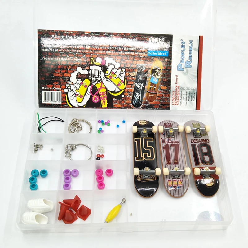 

Finger boards Fingerboards Kit Box Set Nickel Bearing Finger Skateboard Mini Skate Toys Birthday Gifts