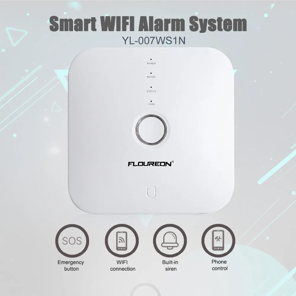

Floureon Wireless Remote Control Wifi home Security Alarm System YL-007WS1N and Accessories for YL-007WS1N
