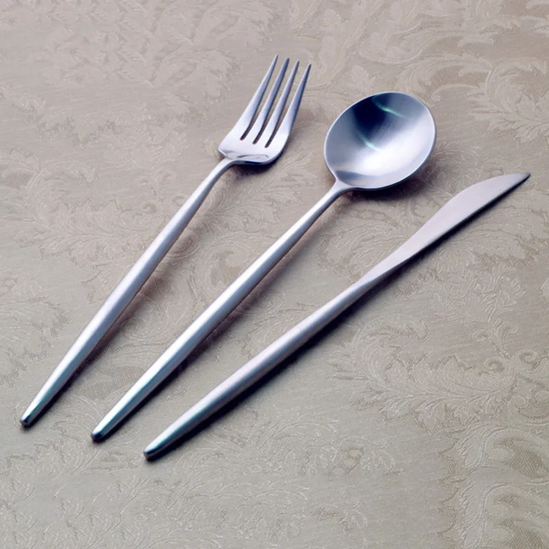 JANKNG 4Pcs/Lot 18/10 European Stainless Steel Flatware Set Luxury