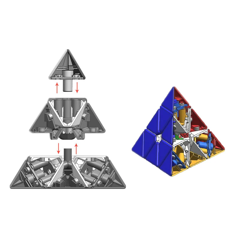 Zcube 3x3x3 Пирамида Магнитный скоростной магический куб профессиональный необычной