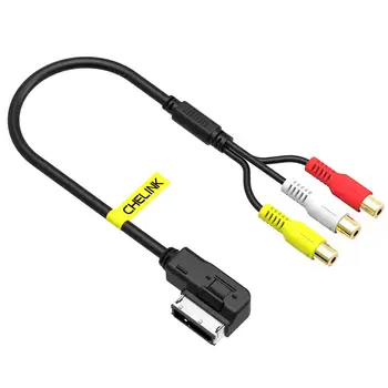 

CHELINK AUX Audio Cable Music MDI AMI MMI Interface 3 RCA cable for Audi A6L A8L Q7 A3 A4L A3 A4 A6 A5 A1 S5 Q5B6 B8 C6 B7 C7