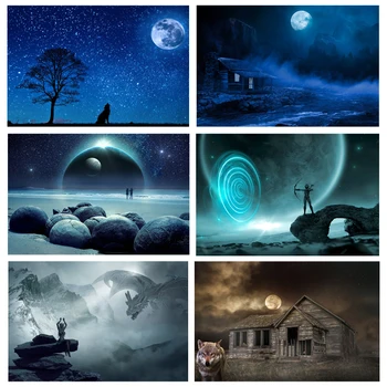 

Round Drill 5D DIY Diamond Painting moon night Scenery Diamond Embroidery Cross Stitch Home Decor Gift Painting Decoration Gift
