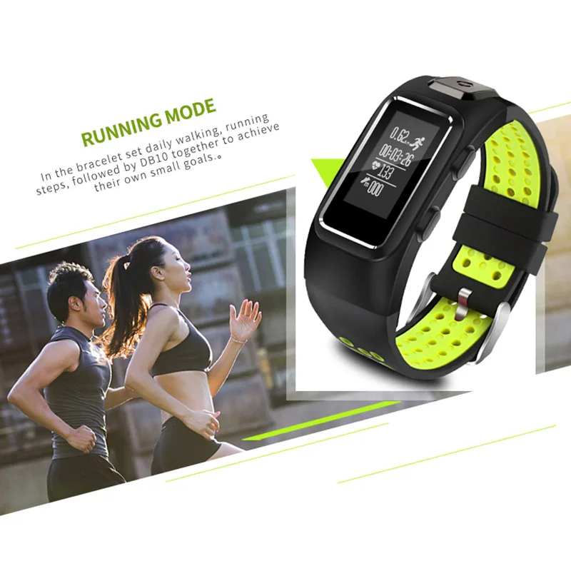 DB10 GPS Motion Track Record Smart Wristband Sports Band Dynamic Heart Rate Pedometer Waterproof Bracelet for iPhone 8 8 Plus X