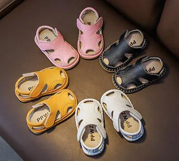 Для маленьких детей; Цвет: белый и розовый blk малыша сандалии с закрытым носком Летняя nina menino sapatos Удобные sandq детский Новинка; Одежда для мальчиков сандалии