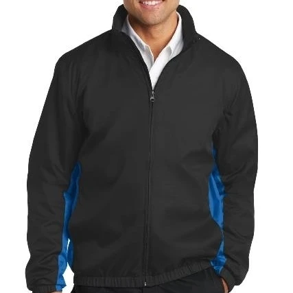 Port Authority J330 Core Colorblock Wind Jacket Black & Imperial Blue - Large (1)