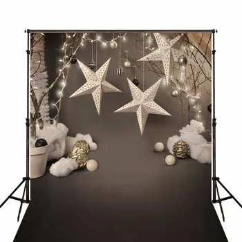 

TR Digital Printed Background White Stars Wood Light Tree Dark View Photography Backdrop for Kid Children Baby Newborn Photos