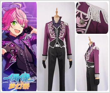 

Ensemble Stars music festival Tori Himemiya Cosplay Costume Custom Burgundy Jacket Stage Uniform Pants Black shirt Gloves
