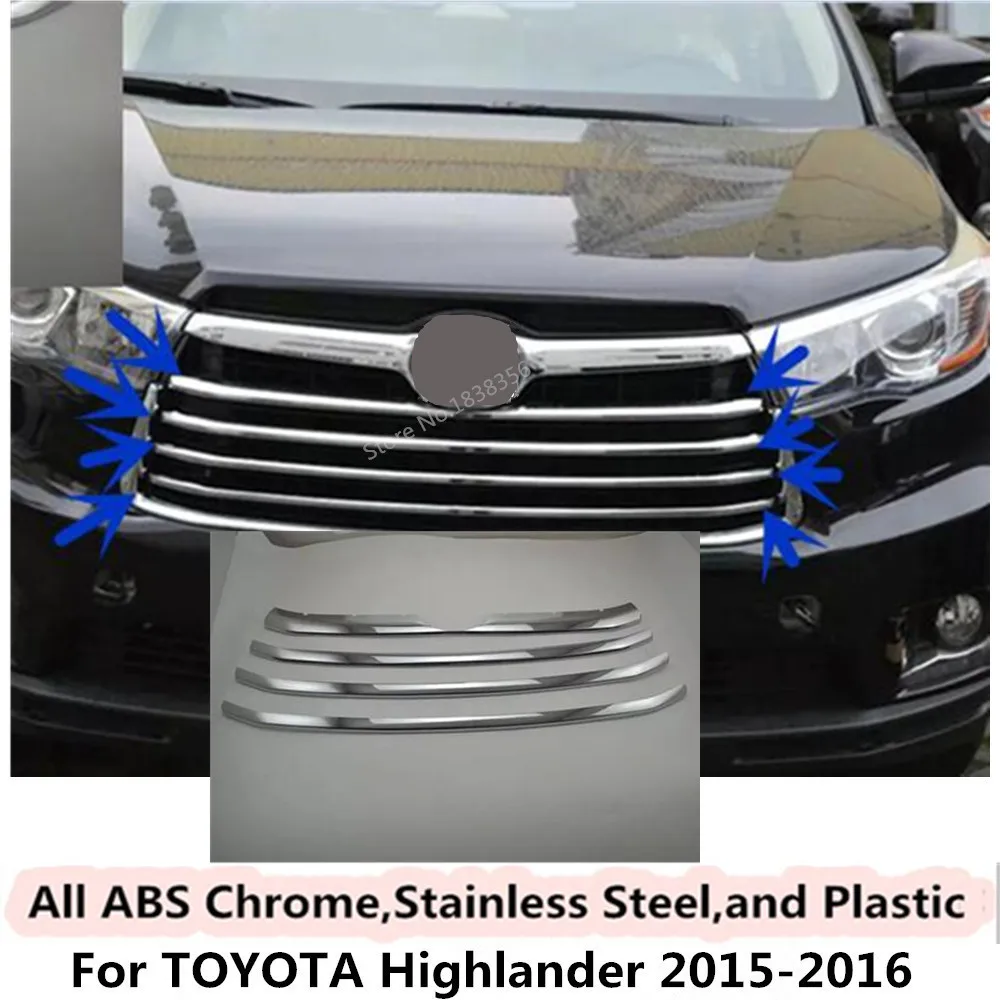 For Toyota Highlander 2015 2016 car body cover detector ABS chrome trim