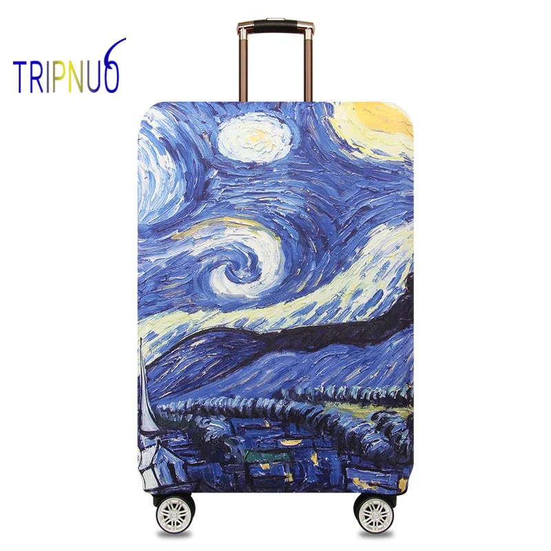 Защитный чехол для багажа TRIPNUO из эластичной ткани с картой мира, Suitable18-32 дюймов, чехол на колесиках, чехол для костюма, аксессуары для путешествий