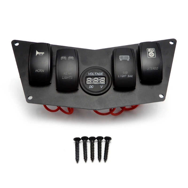 For Polaris Ranger RZR XP 800S 900XP RZR900 RZR800 2008-2014 LED Blue Light UTV Dash Panel 4 Rocker Switch Digital Volt цена For Polaris Ranger RZR XP 800S 900XP RZR900 RZR800 2008-2014 LED Blue Light UTV Dash Panel 4 Rocker Switch Digital Volt цены онлайн