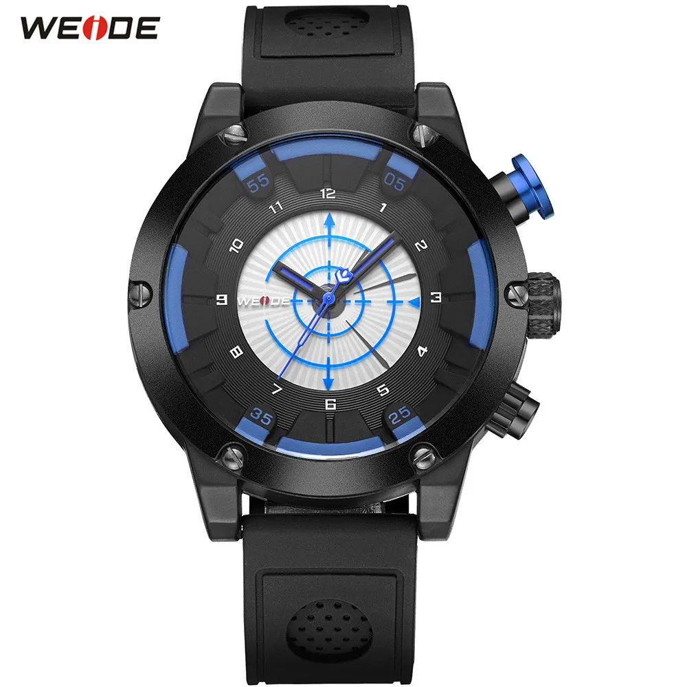 

Fashion Top Sale WEIDE Men LED Black Blue Analog Watch Outdoor Sports Watch Mens Quartz Silicone Band Waterproof Army Wristwatch