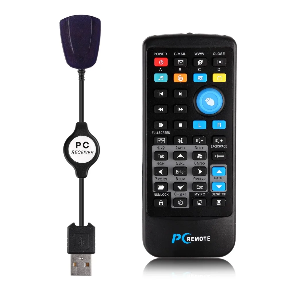 USB Media IR Wireless Mouse Remote Control Controller USB Receiver For