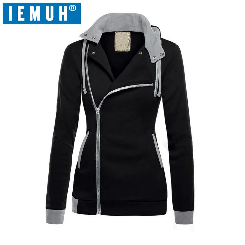 IEMUH 2018 New Autumn Winter font b Women b font coat Cardigans Zipper Hooded font b