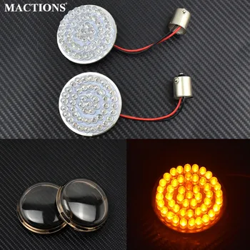 

1156 Bullet Turn Signal Indicator Light Lamp W/2 pcs Lens Cover for Harley Sportster 883 XL 2014 before Dyna Fat Bob Super Glide