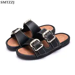 SMTZZJ/2019 брендовые летние мужские шлепанцы из ПВХ кожи высокого качества; пляжные сандалии; мужские тапочки; Zapatos; повседневная мужская обувь