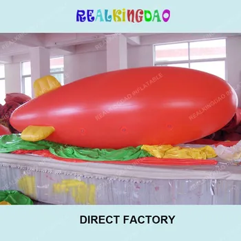 

FREE SHIPPING 4m(13ft) Red Inflatable Zeppelin Blimp/Inflatable airship/ Different color for your selection/No Logos