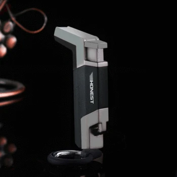 

50pcs/lot Creative plasma lighter with box windproof lighter as christmas gift butane jet torch lighter cigar cigarette tool