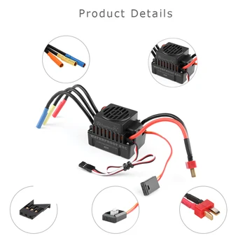 

2020 New Waterproof Brushless Motor 45A/60A/80A/120A ESC for RC Car 1:10 Parts