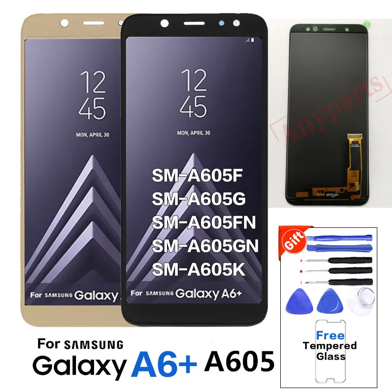 TFT ЖК-дисплей для samsung Galaxy A6+ A605 SM-A605F дисплей ЖК-экран Замена SM-A605FN A605G A605GN ЖК-дисплей