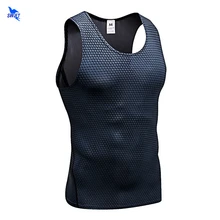 Новинка, компрессионные трико, топы для спортзала, быстросохнущая спортивная рубашка без рукавов, Мужская одежда для фитнеса, летняя крутая мужская майка для бега