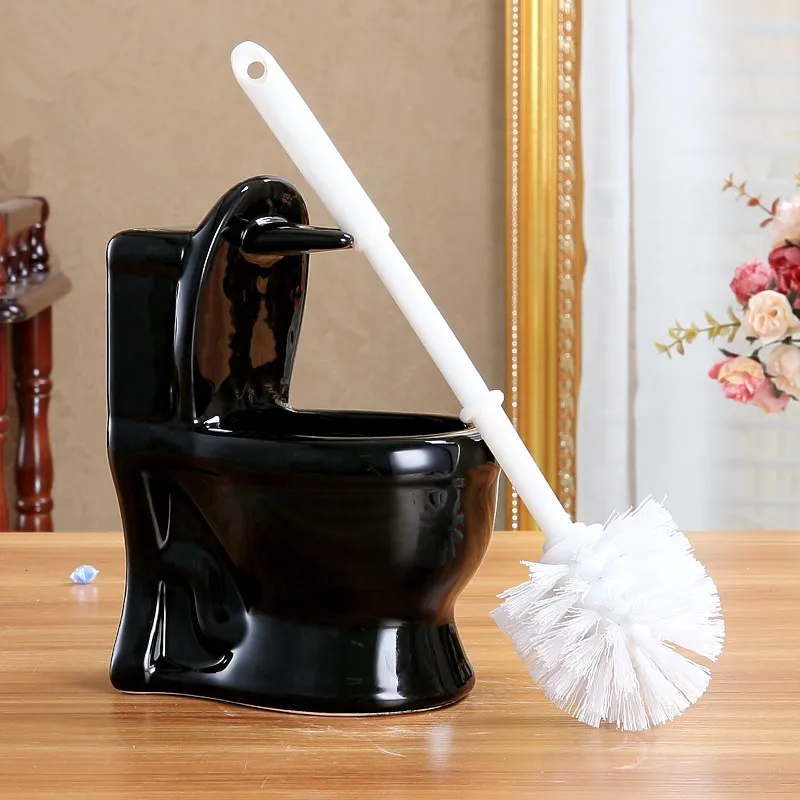 Ceramic Base WC Clean Brush Toilet Brush Holder Creative Styling Brush