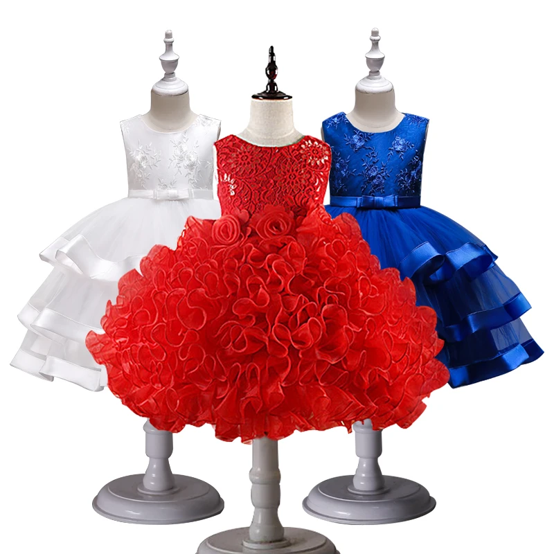 

Flowers Ball Gown Weddings Dress Party Princess Dress Kids Clothes Girls Dresses for Christmas New Year custumes Girls Princess