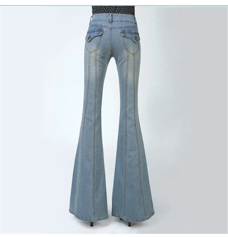 Модные джинсы с кроем для женщин с высокой талией, женские ботинки, джинсовые штаны, джинсы, широкие брюки, винтажные расклешенные джинсы