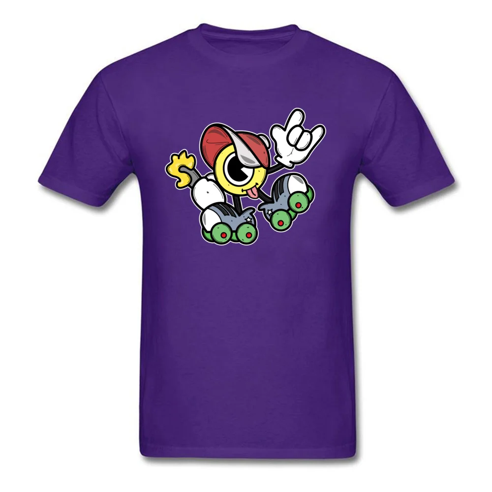 Roller Dabs Classic Normal Tops Shirt Round Collar Mother Day Pure Cotton Short Sleeve T Shirt for Men Custom Tee-Shirts Roller Dabs purple