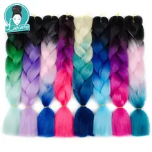 Luxury Ombre Kanekalon Jumbo Synthetic Braiding Hair Crochet Blonde Pink Blue Grey Hair Extensions Jumbo Braids 24 inch 100g Luxury Ombre Kanekalon Jumbo Synthetic Braiding Hair Crochet Blonde Pink Blue Grey Hair Extensions Jumbo Braids 24 inch 100g