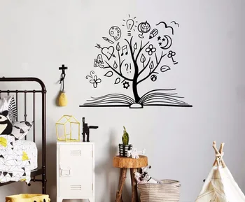 

Art Home Decor Book Tree Wall Decal Vinyl Sticker Library School Classroom Study Room Decoration Interior Design