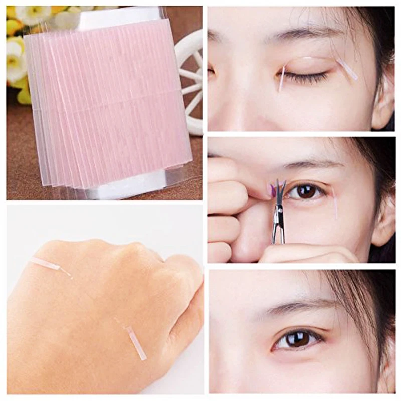 

500pc Invisible Double Eyelid Fiber Magic Beautiful Eye Sticker Natural-looking Creased Eyelid Past Eye Beauty Makeup Tool