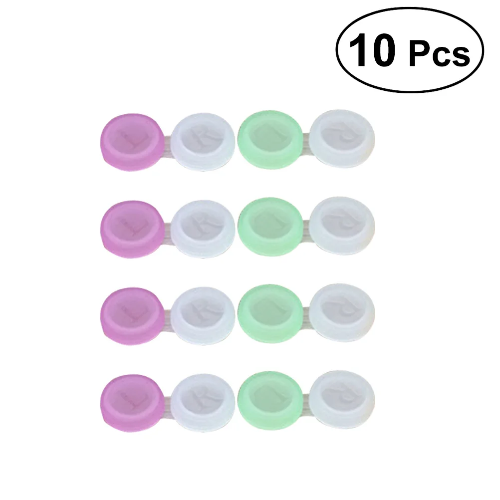 

10pcs Contact Lenses Case Holder Storage Box Container for Home and Travel (Random Color)