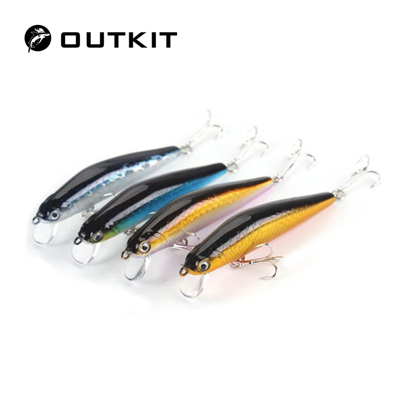OUTKIT 1 шт. 7 5 см 6 г рыболовные приманки гольян жесткие с 2 бронзовых морских