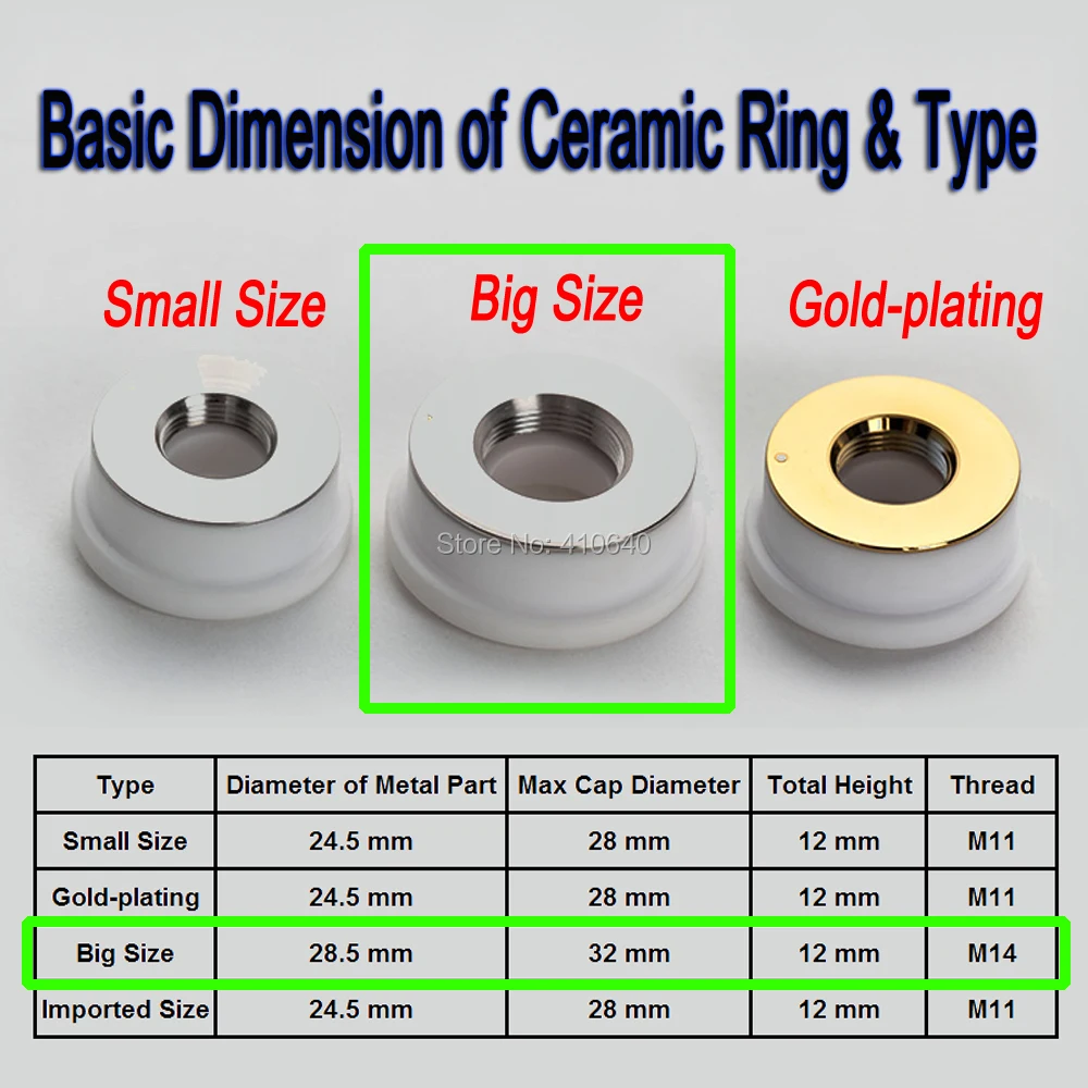 1 Piece Ceramic Ring for Optical Fiber Laser Cutting Machine 28.5X32mm Precitec KT B2 CON for Most Popular Nozzle Holder