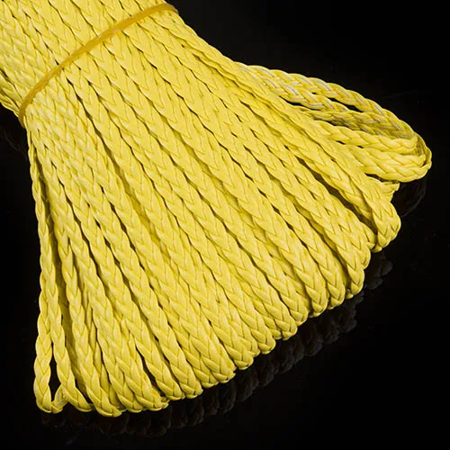 10 м/лот, 15 цветов, плоский плетеный кожаный шнур для браслета, ожерелья, 5 мм, веревка, нить, кружево, материалы для изготовления ювелирных изделий - Цвет: Yellow