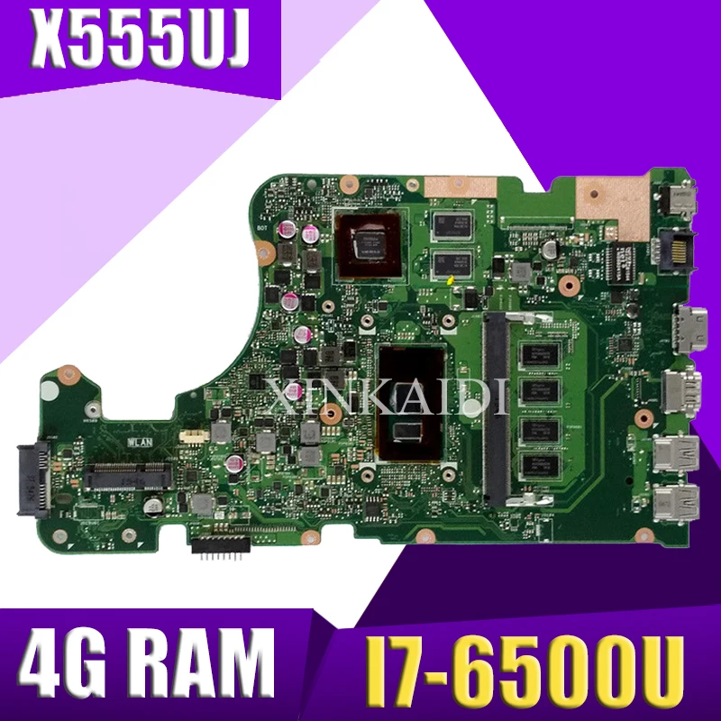 XinKaidi X555UJ материнская плата для ноутбука ASUS для ASUS X555UJ X555UF F555U X555UB X555UQ X555U оригинальная материнская плата 4G I7-6500U