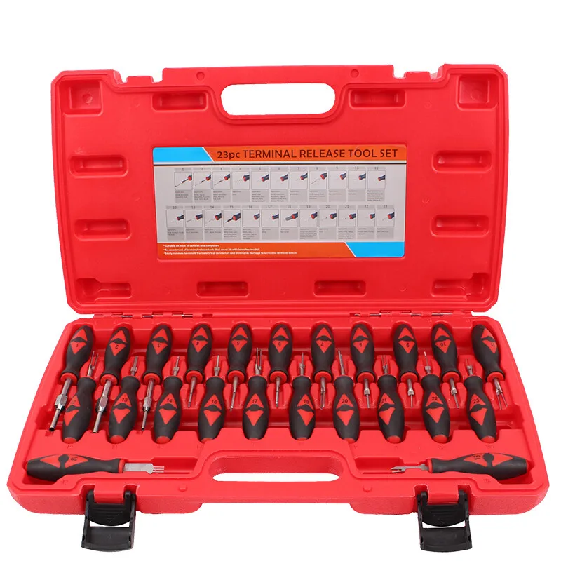 23 Pcs Car Electrical Terminal Wiring Crimp Connector Pin Remover Tool Set Release Tools with