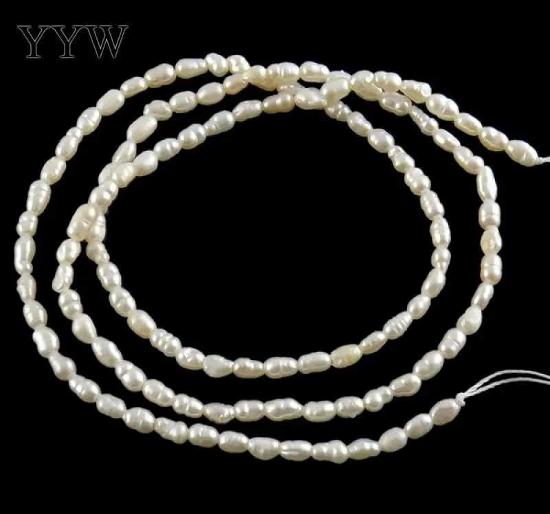 

Grade A 2-3mm Natural Freshwater Pearl Beads Rice White Pearl Loose Beads For DIY Necklace Bracelat Jewelry Making Finding