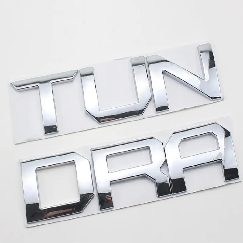 2 цвета 3D поднятый металлические эмблемы письмо вставка для TOYOTA TUNDRA багажника автомобильные аксессуары