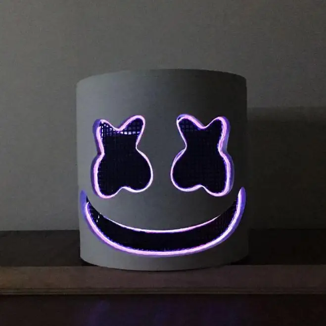 Закрученный сахар Dj Marshmello световой светодиодный маска шлем Косплэй опора для ночного клуба Электрический слог сто DJ Бар вечерние Rave оборудования
