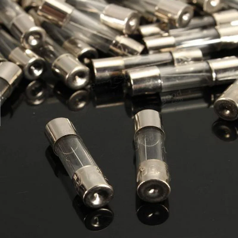 100 шт. 5x20 мм 0.2a-20A быстродействующий Стекло трубка Fuse Kit Fast-Blow Стекло предохранители