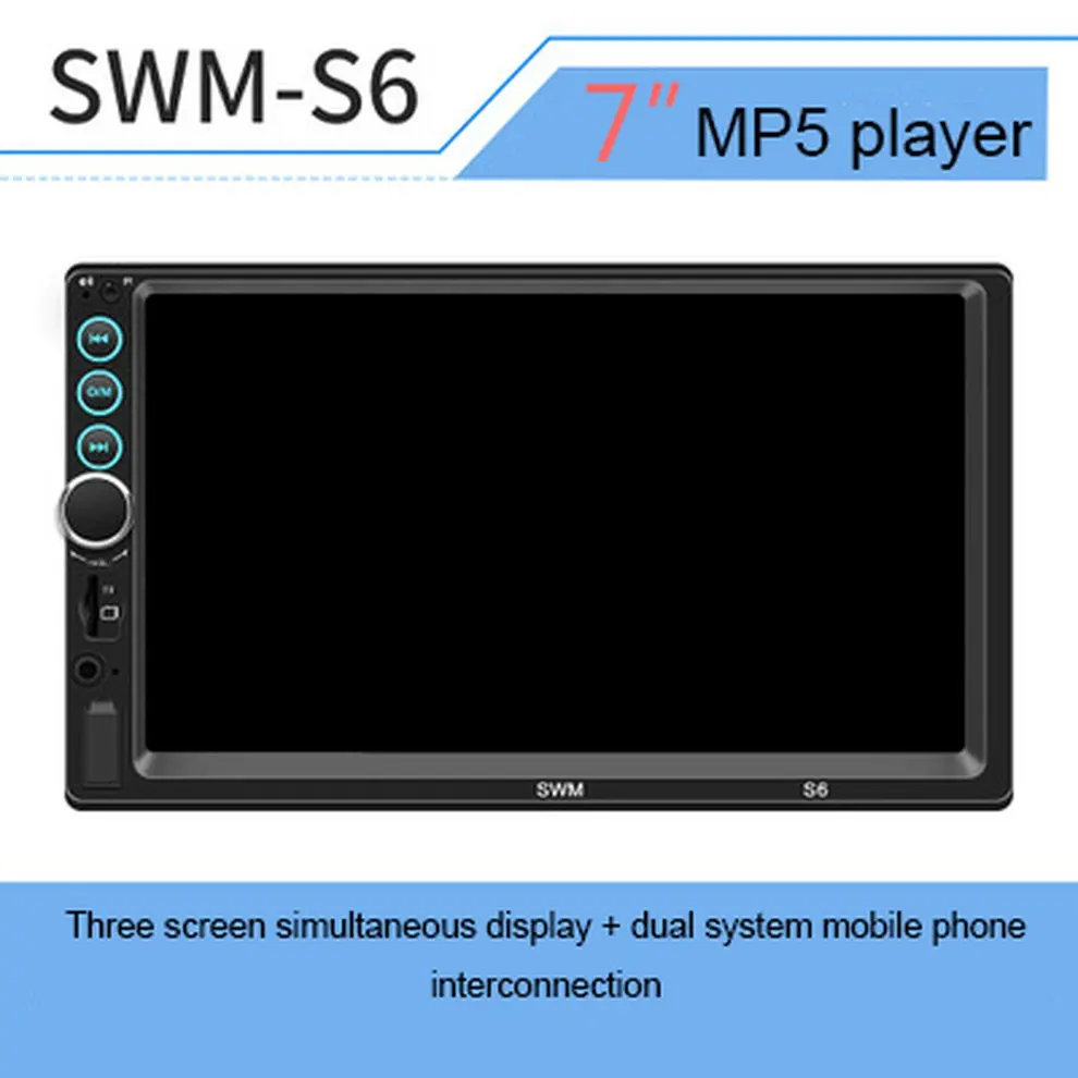 

7 inch three screen with the car MP5/MP4/MP3 player card radio SWM-S6 Support For Android For Apple Internet