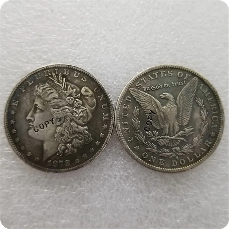 Антикварная Серебряная монета США(1878-1904) S Morgan Dollar копия памятных монет-копия монет - Цвет: 1878S