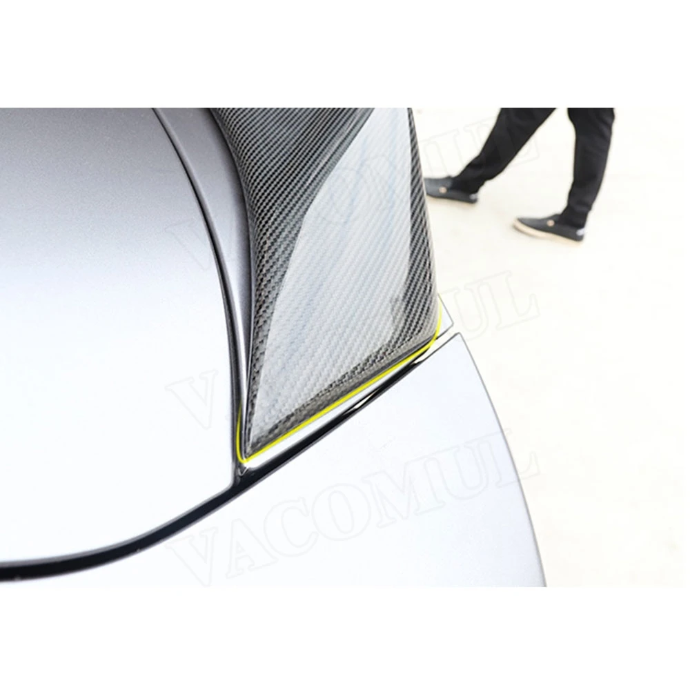 Углеродное волокно Задняя накладка на багажник отделка Стикеры для Audi A7 S7 RS7 2013- багажнике внешней отделки